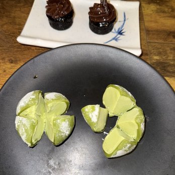 Robata-X Sushi & Izakaya - Green Tea Mochi and the most decadent mini cupcakes! - Sushi Bars Near Me - Oceanside, California Robata-X Sushi & Izakaya - Green Tea Mochi and the most decadent mini cupcakes! - Sushi Bars Near Me - Oceanside, California