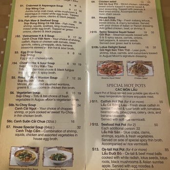 August Moon - Menu 1 - Vietnamese Near Me - Harvey, Louisiana August Moon - Menu 1 - Vietnamese Near Me - Harvey, Louisiana
