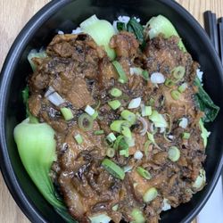 Wuhan Noodle - Pork belly rice with extra veggies.