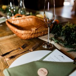 The Skagit Table - The place setting for the meal - once I get photos of the meal itself, I'll upload those.