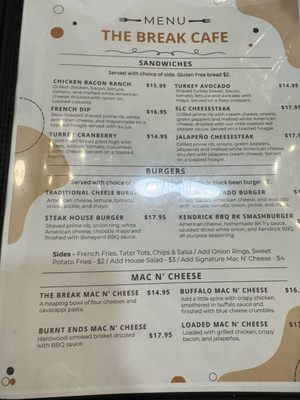 Menu photo 1 The Break Cafe South Jordan, UT Menu photo 1 The Break Cafe South Jordan, UT