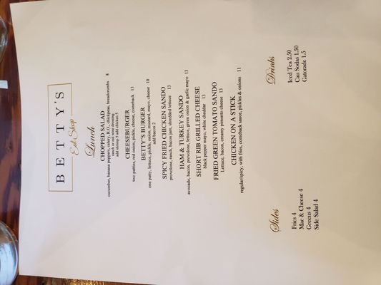 Menu photo 4 Betty's Eat Shop Brookhaven, MS Menu photo 4 Betty's Eat Shop Brookhaven, MS