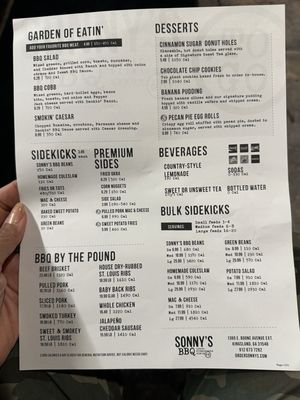 Menu photo 1 Sonny's BBQ Kingsland, GA Menu photo 1 Sonny's BBQ Kingsland, GA