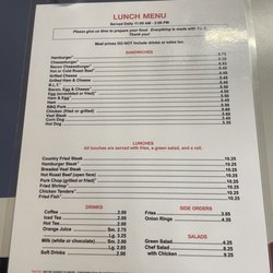 Mac & Jerry's Diner - Lunch menu
