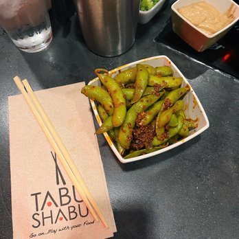Tabu Shabu - North Park - Spicy garlic edamame - Japanese Near Me - San Diego, California Tabu Shabu - North Park - Spicy garlic edamame - Japanese Near Me - San Diego, California