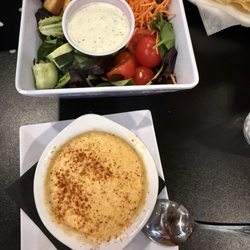 The Rowdy Rooster Bar and Grille - Cream of crab soup and side salad