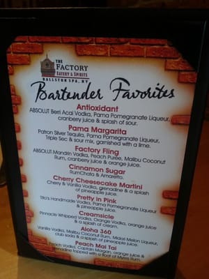 Menu photo 7 The Factory Eatery & Spirits Ballston Spa, NY Menu photo 7 The Factory Eatery & Spirits Ballston Spa, NY