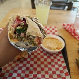 Veggie Falafel Wrap with Hummus and Pita
