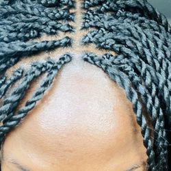 Aba African Hair Braiding - This shows that they all start as braids and then turn into twists.