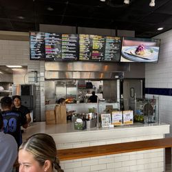 Kitchen and menu board