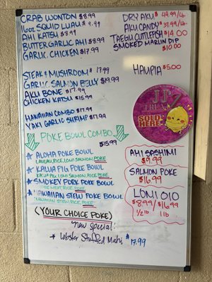 Menu photo 1 Aloha Poke Waianae, HI