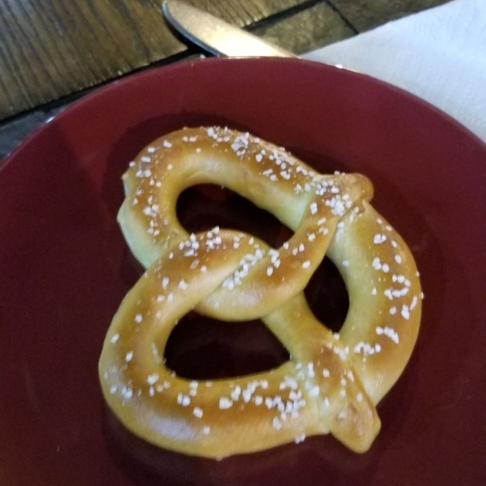 Good pretzel. Small but for $3 definitely worth it