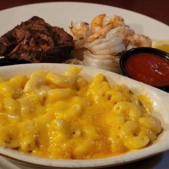 Lake Park Steakhouse - Filet with grilled shrimp and mac & cheese - Steakhouses Near Me - Carolina Beach, North Carolina Lake Park Steakhouse - Filet with grilled shrimp and mac & cheese - Steakhouses Near Me - Carolina Beach, North Carolina