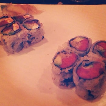 Ocha - Spicy tuna avocado roll and Philadelphia roll (I already ate 4 of the pieces) - Sushi Bars Near Me - Caldwell, New Jersey Ocha - Spicy tuna avocado roll and Philadelphia roll (I already ate 4 of the pieces) - Sushi Bars Near Me - Caldwell, New Jersey
