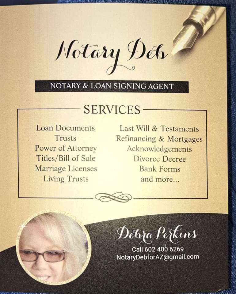 NOTARY DEB Updated August 2024 Request a Quote Sun City, Arizona