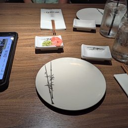 The original table set up.