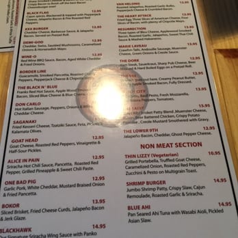 Engine No 9 - Menu side 1 - Burgers Near Me - Saint Petersburg, Florida