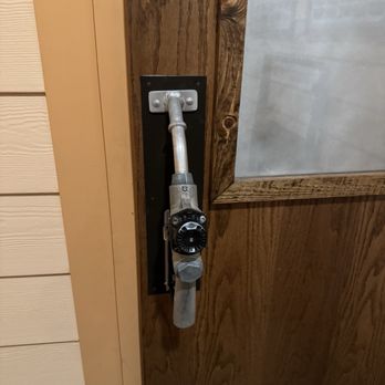 Ford's Garage Lexington - Bathroom door handle - Comfort Food Near Me - Lexington, Kentucky Ford's Garage Lexington - Bathroom door handle - Comfort Food Near Me - Lexington, Kentucky