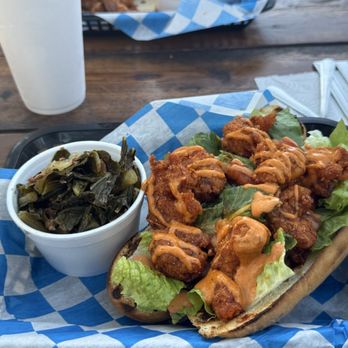 Porch - Fried shrimp po boy - Southern Near Me - Saint Simons Island, Georgia Porch - Fried shrimp po boy - Southern Near Me - Saint Simons Island, Georgia