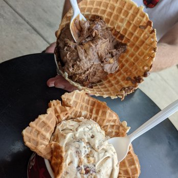 Cold Stone Creamery - two waffles with ice cream - Ice Cream & Frozen Yogurt Near Me - Oakdale, California