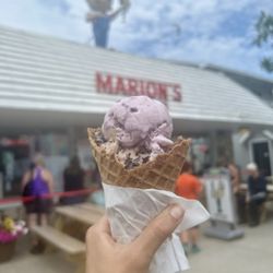 Marion's Dairy Bar - Blueberry Waffle Cone, Michigan Pothole