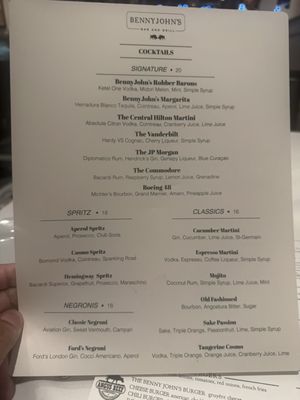 Menu photo 1 Benny John's Bar and Grill New York, NY