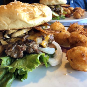 Denny's - Bourbon glazed burger with cheddar bacon tots - American Near Me - Las Vegas, Nevada