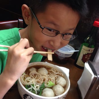 Red Mountain Noodle House - Boys digging into Red Mountain too! - Chinese Near Me - Flushing, New York