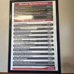 Jiffy Lube - updated price list 2023