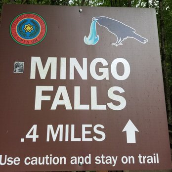 Mingo Falls - Signage at start of climb. - Hiking Near Me - Cherokee, North Carolina