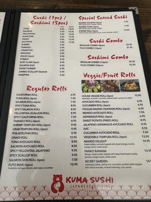 Menu photo 5 Kuma Sushi Bakersfield, CA