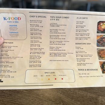 Tofu K Food BBQ - Menu - Korean Near Me - Anaheim, California