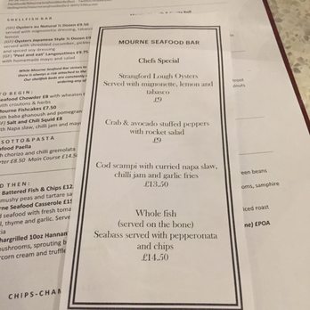Mourne Seafood Bar - Chef's special menu - Seafood Near Me - Belfast, BFS Mourne Seafood Bar - Chef's special menu - Seafood Near Me - Belfast, BFS