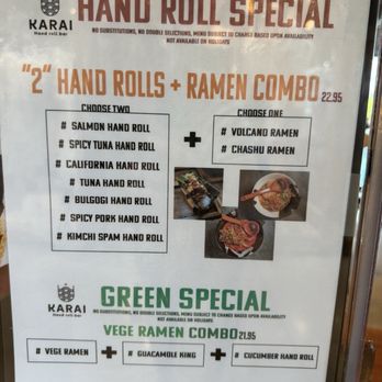 Karai Hand Roll Bar & Ramen - Specials - Ramen Near Me - Stanton, California Karai Hand Roll Bar & Ramen - Specials - Ramen Near Me - Stanton, California