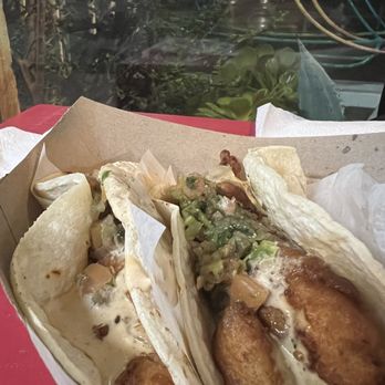 Best Fish Taco In Ensenada - Fish taco with crema and homemade salsa (mild) - Mexican Near Me - Los Angeles, California