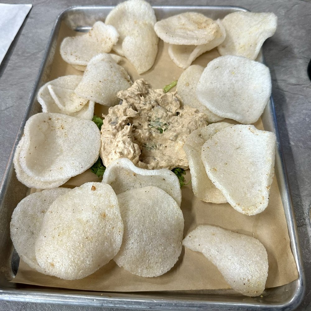 Dewy Dew Bugz - Smoked Tuna Dip with Vietnamese Shrimp Chips - Seafood Near Me - D'Iberville, Mississippi Dewy Dew Bugz - Smoked Tuna Dip with Vietnamese Shrimp Chips - Seafood Near Me - D'Iberville, Mississippi