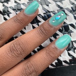 Closer look at the jewel design on my SnS nails Closer look at the jewel design on my SnS nails