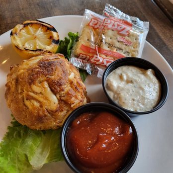 Mama's on the Half Shell - The crab cake appetizer - Bars Near Me - Baltimore, Maryland Mama's on the Half Shell - The crab cake appetizer - Bars Near Me - Baltimore, Maryland