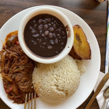 Cafe Reyes - Ropa Vieja. SO AMAZING! - Cuban Near Me - Worcester, Massachusetts