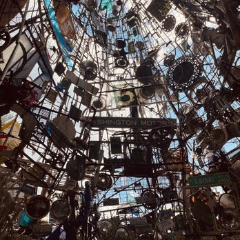 Cathedral of Junk - Tower from below. - Junkyards Near Me - Austin, Texas Cathedral of Junk - Tower from below. - Junkyards Near Me - Austin, Texas