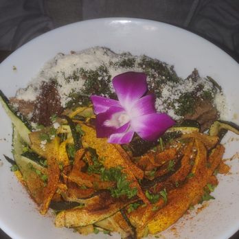The SoulFood Lounge - Argentinian Chimichurri Pot Roast - so tender! Good flavor. Comes with herb crusted sliced potatoes and winter vegetable medley. - Soul Food Near Me - Chicago, Illinois