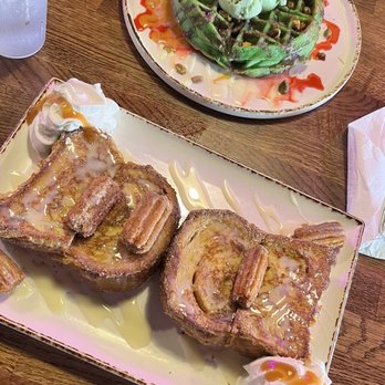 Madres Brunch - Pistachio Waffles and Churro French Toast - Breakfast & Brunch Near Me - Riverside, California