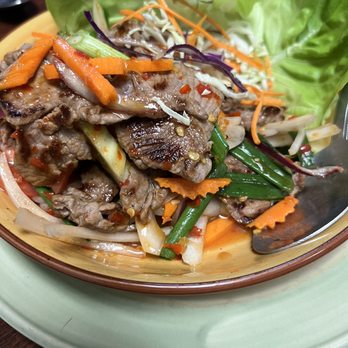 Thai House - Beef salad 4/5 pepper rating! - Thai Near Me - Cameron Park, California Thai House - Beef salad 4/5 pepper rating! - Thai Near Me - Cameron Park, California