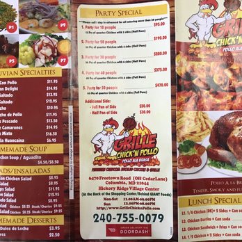 Grille Chick'n Pollo - Menu - Peruvian Near Me - Columbia, Maryland Grille Chick'n Pollo - Menu - Peruvian Near Me - Columbia, Maryland