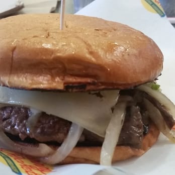 Johnny Rockets - Hamburger with swiss cheese, grilled onions and grilled mushrooms - Burgers Near Me - Las Vegas, Nevada Johnny Rockets - Hamburger with swiss cheese, grilled onions and grilled mushrooms - Burgers Near Me - Las Vegas, Nevada