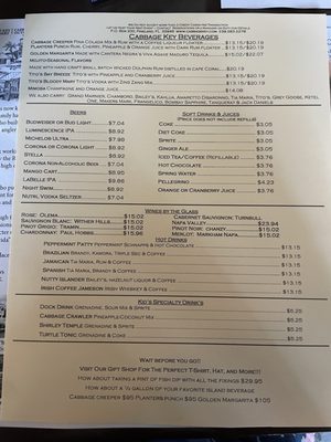 Menu photo 4 Cabbage Key Pineland, FL