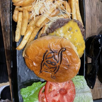 D.C. Cobb's - Burger with a side of truffle fries - Burgers Near Me - Huntley, Illinois