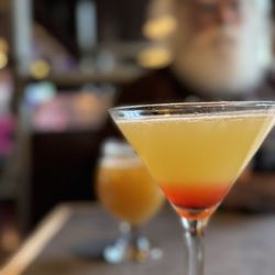 Fegley's Bethlehem Brew Works - Over ripe peach martini and behind is double IPA