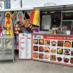 Amayah’s Cafe, Indian Curry & Kabab - Menu and mural