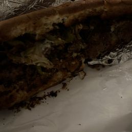 a half eaten sandwich